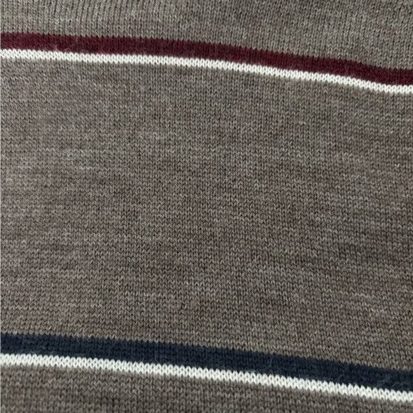 Banana Republic Sweater Men’s Large Merino Wool Striped Retro Academia Preppy - Picture 12 of 12
